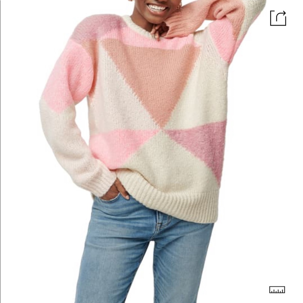 NWT- J Crew Colorblock Oversized Sweater